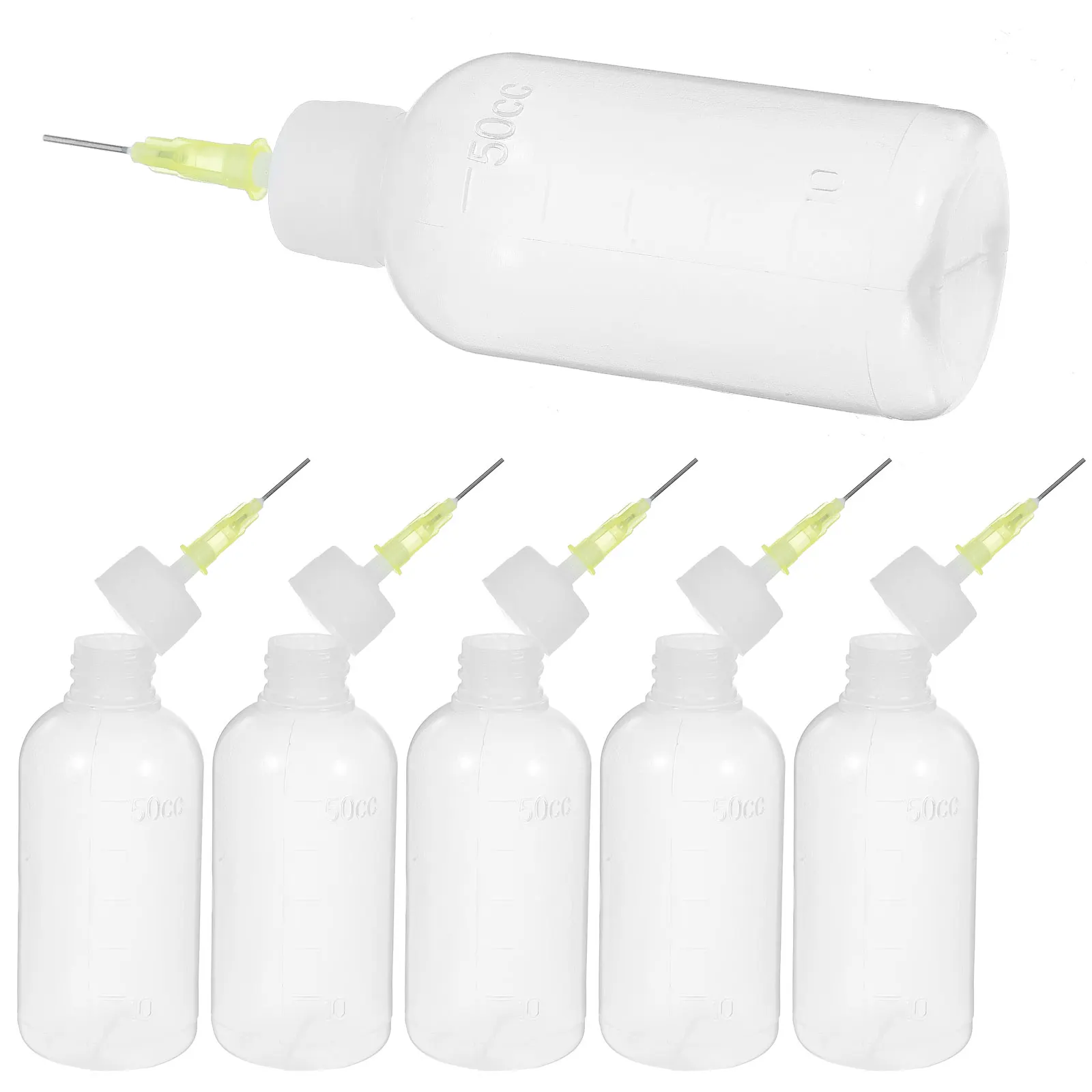 

6 Pcs Dispensing Bottle Glue Applicator Bottles Precision Precise Label Tip Fine Plastic Dispensers Needle Squeeze