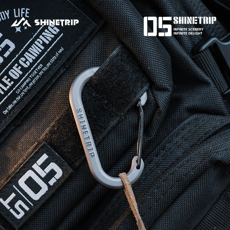 

SHINETRIP 2PCS D Ring Carabiner Outdoor Survival Gear Lightweight Tactical Clips for Hiking Camping Climbing Accessories2026
