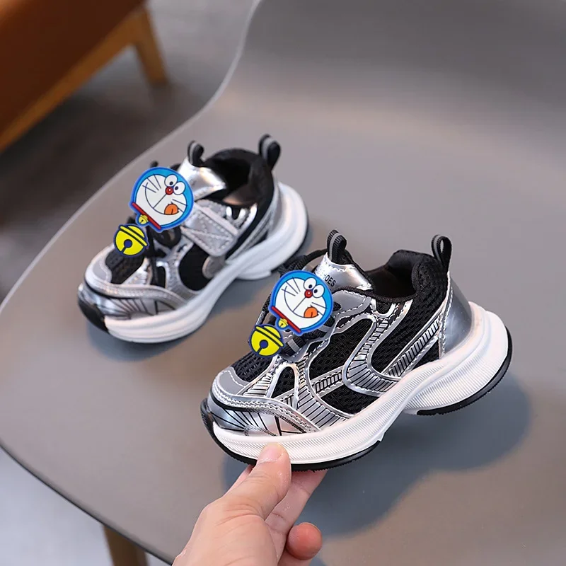 أحذية رياضية جلجل كات عبقور موضة تنفس الفتيات الفتيان أحذية رياضية للأطفال ربيع الخريف أحذية رياضية ناعمة سوليد عادية