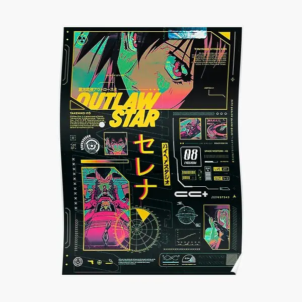 Vaporwave Japanese Urban Tech Fashion St  Poster Vintage Room Home Print Art Wall Painting Mural Decoration Funny Decor No Frame