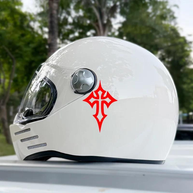 1 قطعة الإبداعية عبر نمط دراجة نارية ملصقات مقاوم للماء شارات الفينيل لسباق خوذة دراجة نارية خزان الوقود هدية سكوتر #5