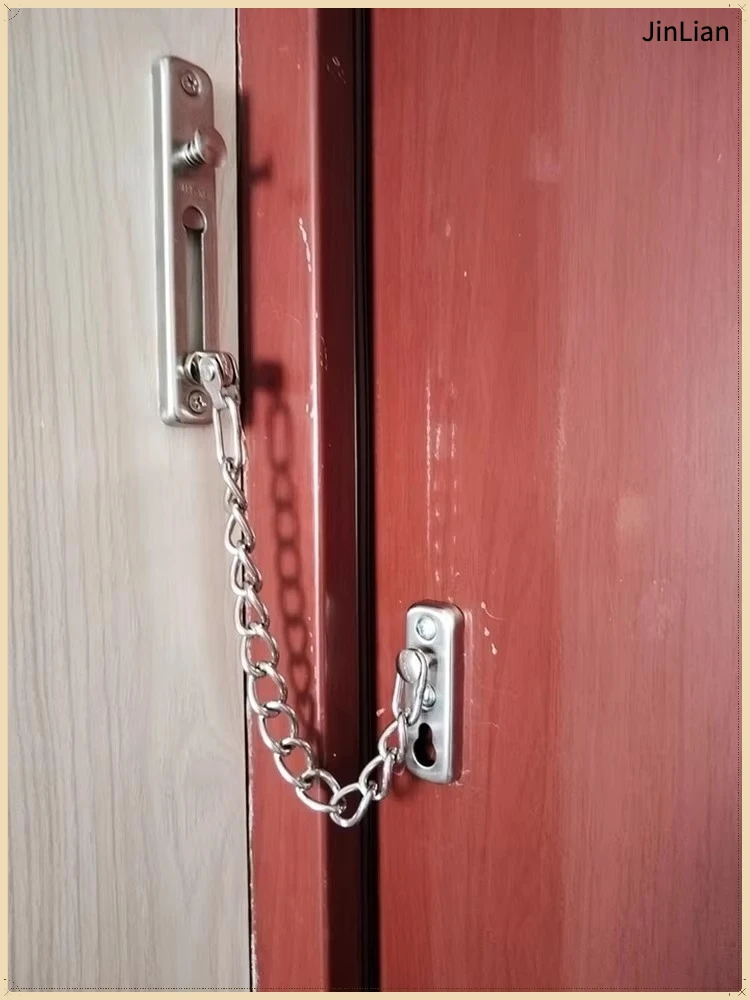1PC Stainless Steel Door Chain Furniture Cabinet Door Buckle Security Anti-theft Door Chain Buckle Indoor Furniture Hardware