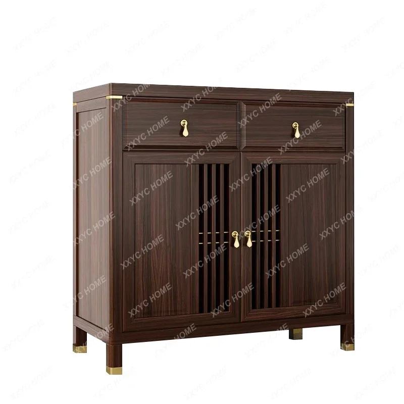 

DV New Chinese-style ebony dining side cabinet entry, living room, storage cabinet household solid wood tea cabinet