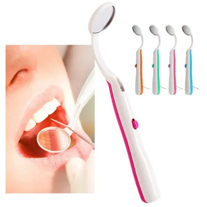 Dental Mirror With Led Light Inspect Instrument Checking Mirror Dentist Oral Super Bright Anti-fog Mouth Mirror Tooth Fashion