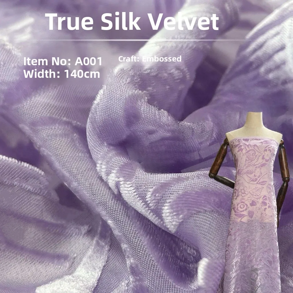 new-2026-gold-bottom-light-purple-flocking-velvet-dress-fabric-mixed-fiber-flocking-fabric-clothing-material