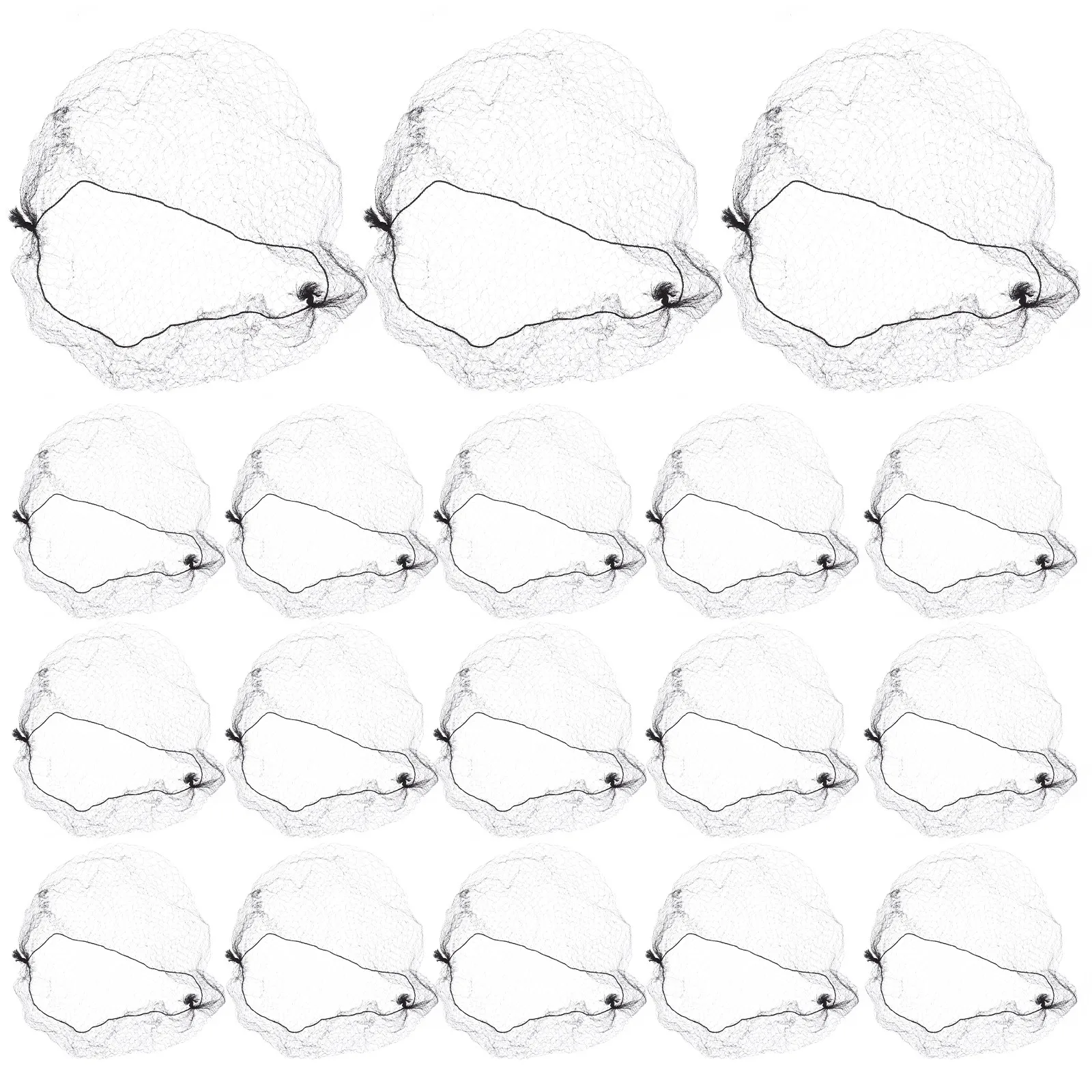 

100Pcs Nylon Invisible Hair Net Fine Mesh Black Elastic Secure Fit for Women Men Ballet Buns Wigs Hair Rollers Sleeping Styling