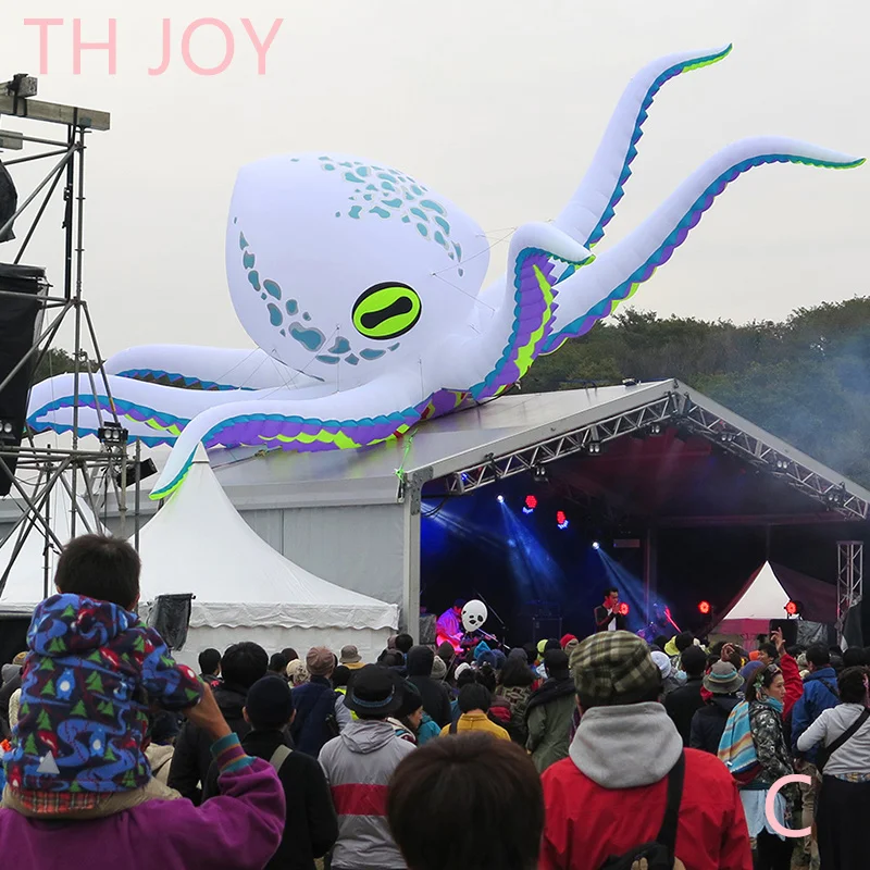 

free ship to door!Attractive giant inflatable octopus for music festival stage decoration, customized octopus tentacles balloons