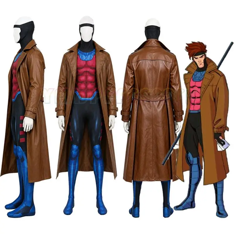 game-x-gambit-remy-role-playing-costume-men's-battle-suit-leather-trench-jumpsuit-mask-set-brand-emperor-disguise-hero-halloween