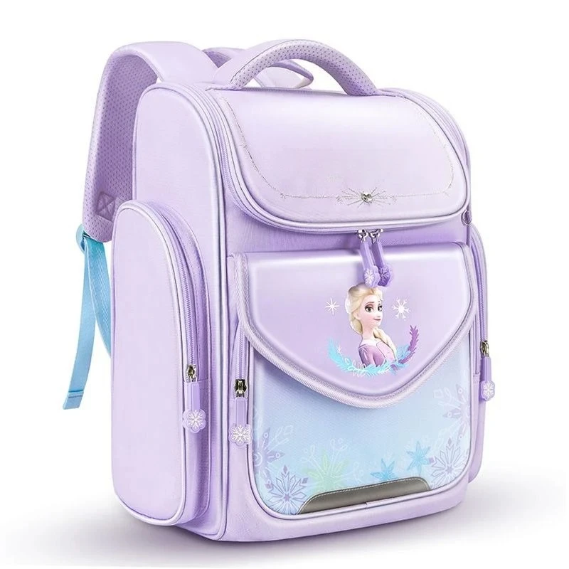 Elsa Princess Backpack, Frozen Girls School Bag for Kids Large Capacity Student Rucksack
