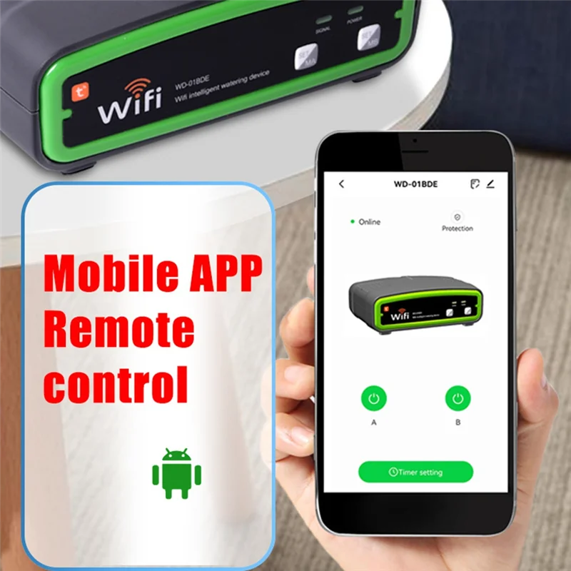 Умная поливочная машина PORK-Wifi Tuya, автоматическая система полива с двойным насосом и программируемым таймером воды