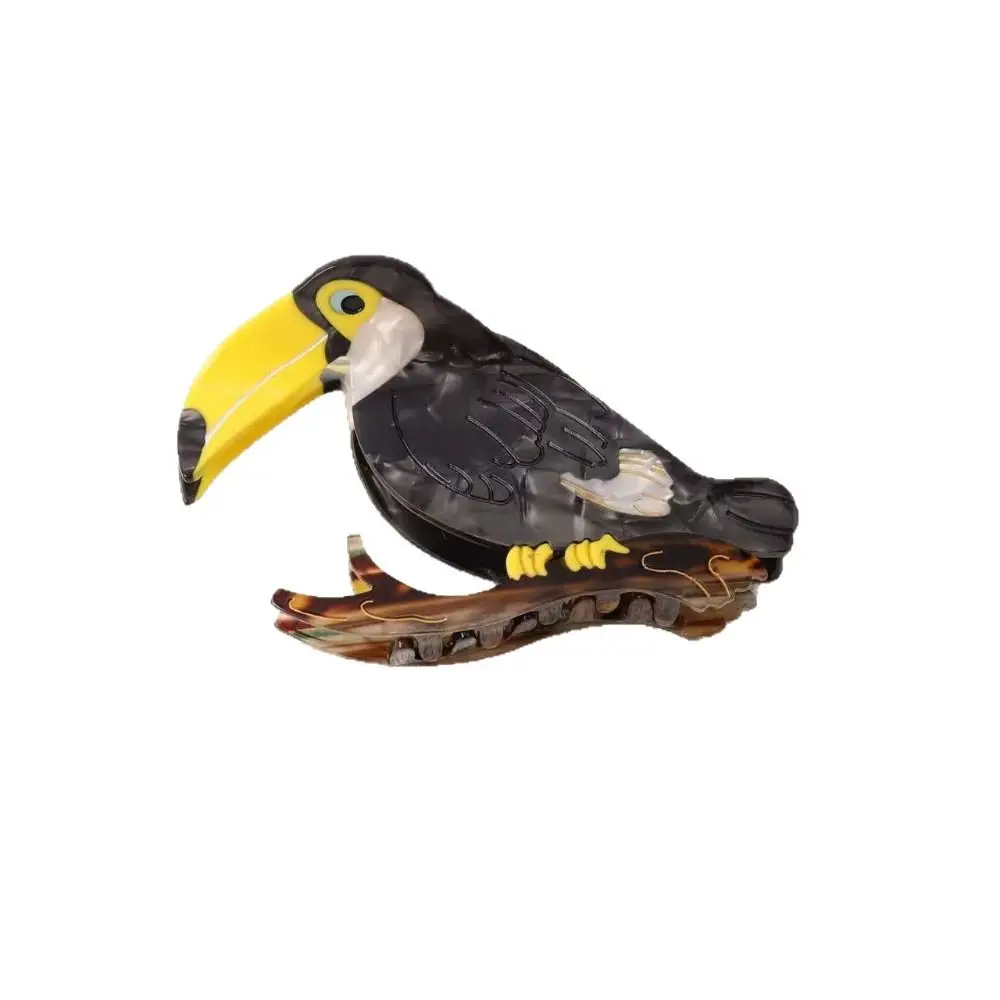 

Fashion Cute Acetic Acid Hair Claw Crow Woodpecker Bird Hair Clip Korean Style Grasp Cartoon Animal Shark Clip Girls