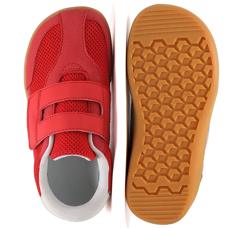 Scarpe per bambini a vestibilità larga Scarpe a piedi nudi Tomaia in mesh traspirante Suola in gomma antiscivolo per calzature casual da passeggio per ragazzi e ragazze
