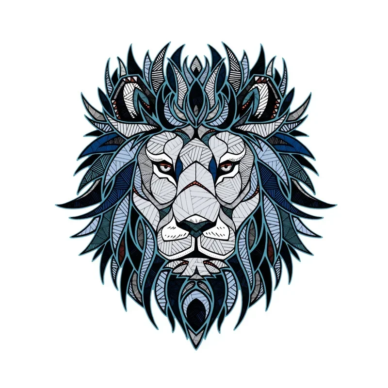 Personality  Creative Lion Head Personality Pattern Decal Creative Scratch Decorative Motorcycle Decal, 10cm