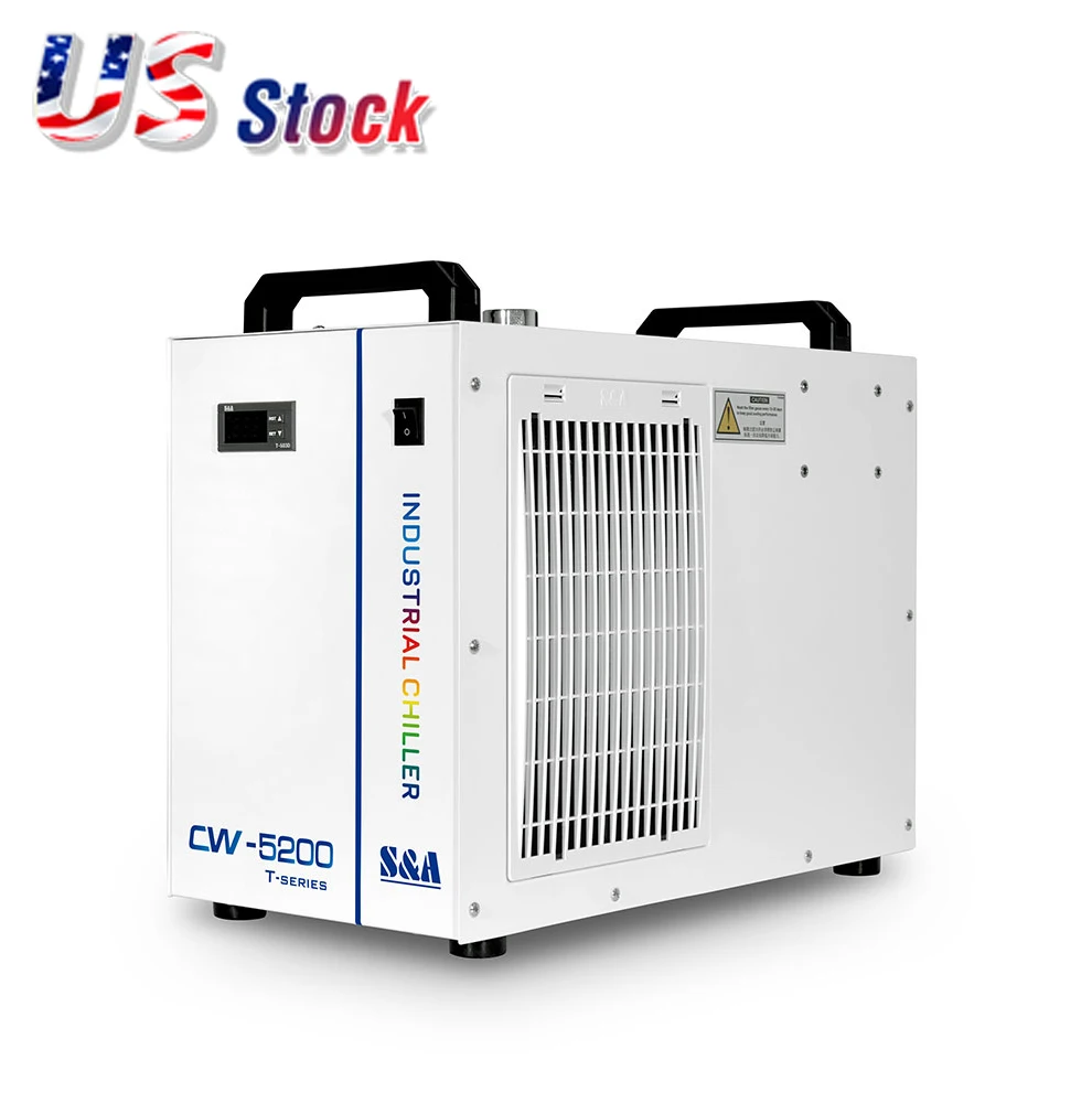 

US Stock S&A 5200DH Industrial Water Chiller for 130W CO2 Engraver or CNC Spindle Water Cooling, AC 1P 110V 60Hz Bulk Wholesale