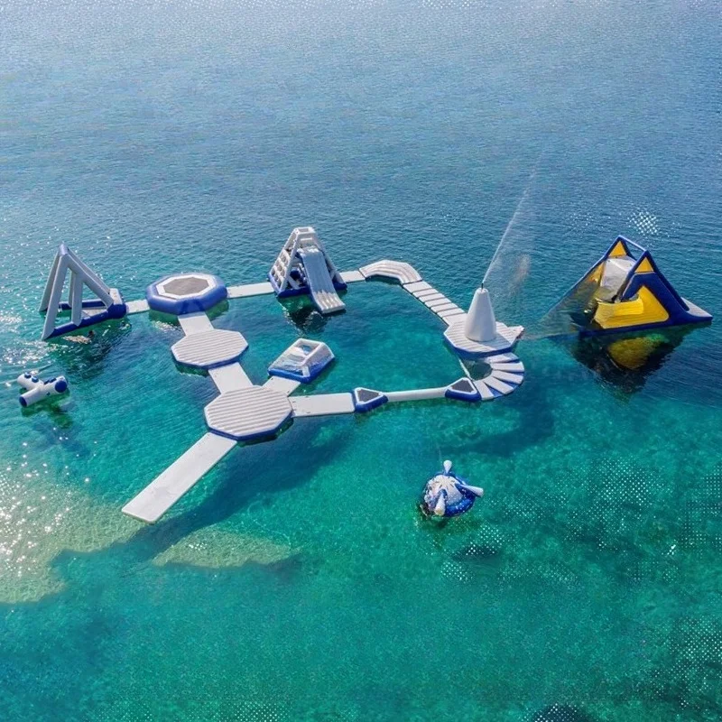 Commercial floating toy inflatable water park, adult giant beach water park
