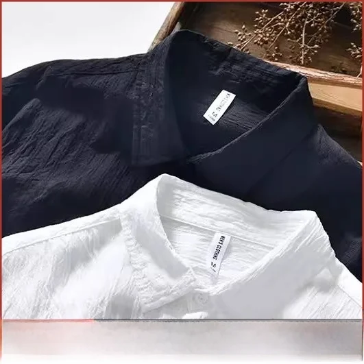 

Мужская модная повседневная длинная све irt, дышащая, удобная, хлопковая, с вышивкой в полоску и узором