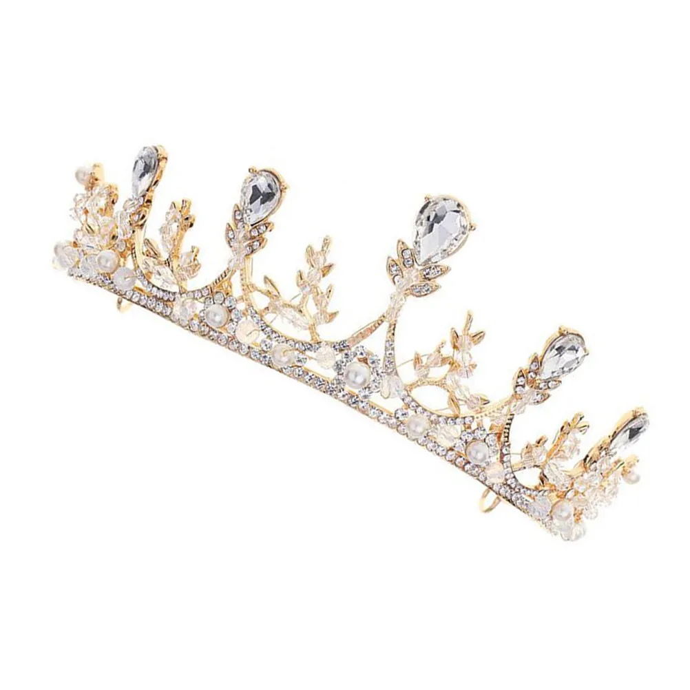 

Rhinestone Wedding Tiara Elegant Bridal Crown Alloy Decor Wedding Dress Hair Accessory Party Bridesmaid Supply