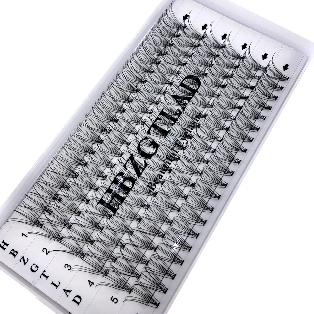 6 Rows 120 Clusters/box Cluster eyelashes thick 10/20D Individual eyelash extension lash bunches professional fake lashes makeup