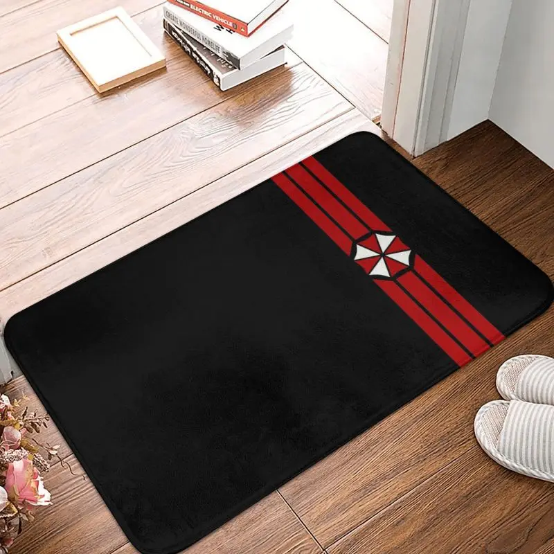 Movie Game Umbrella Corporations Cosplay Door Floor Kitchen Bath Mat Anti-Slip Indoor Doormat Garage Entrance Rug Carpet Footpad