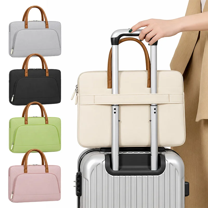 Stylish Stylish  Laptop Tote Bag  Multi-pocket Notebook Briefcase Waterproof Computer Handbag for Office Business Commute Travel - Aliexpress Deal