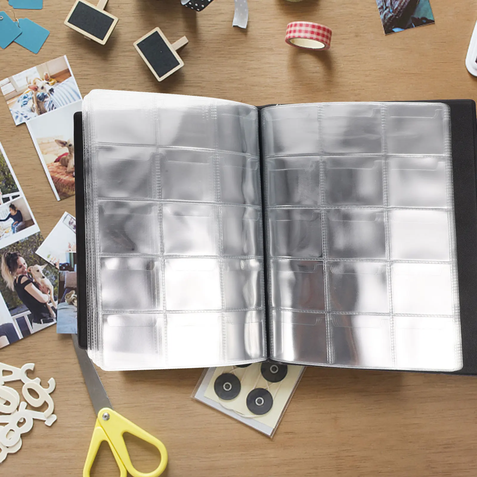 Premium Coin Collection Book Large Capacity Portable Coin Album for Coins Medallions Tokens Protective Transparent Dual-Sided