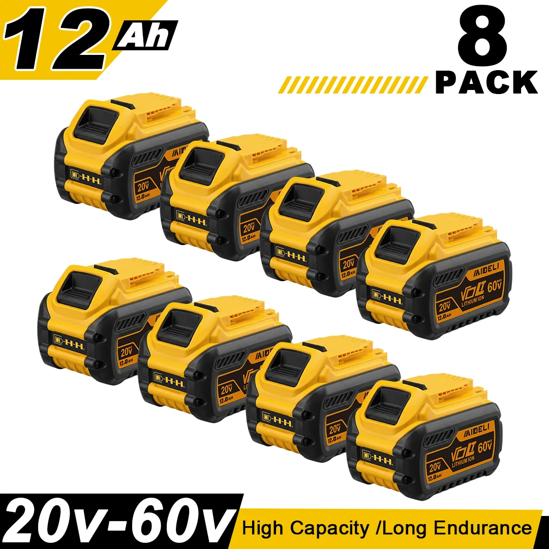 

The upgraded version is suitable for DeWalt batteries, power tool batteries, DCB200 MAX, DCB606, DCB612, 20V, 60V, 12.0Ah.