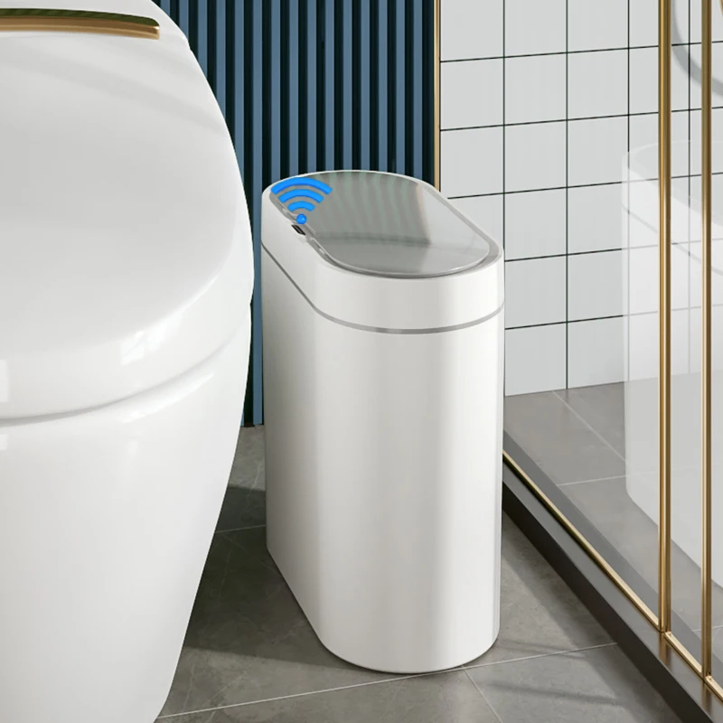 Smart Trash Can 7L 9L Waterpoof Narrow Bathroom Toilet Wastebasket Kitchen Garbage Bin Dustbin Automatic Sensor Trash Can