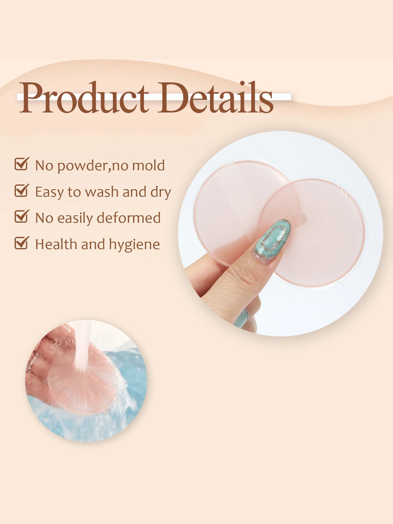 Éponge bouffante de poudre de Gel de Silicone souple, 1 pièce, pour fond de teint cosmétique pour le visage, crème Bb, sans poudre, outil de maquillage