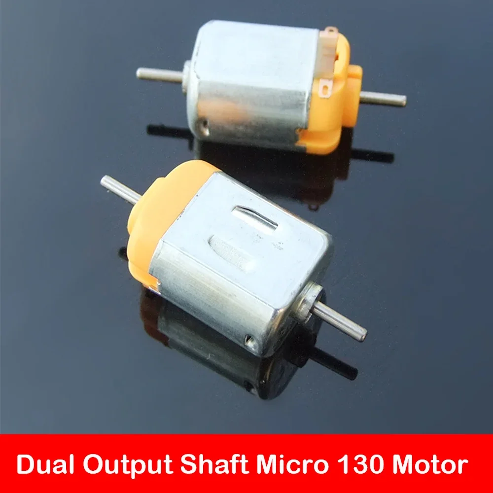 Mini 130 Electirc Motor Dual Output Shaft DC 1.5-6V 3V 11000RPM High Speed 15mm*20mm Electric Motor for Hobby Smart Robot RC Car