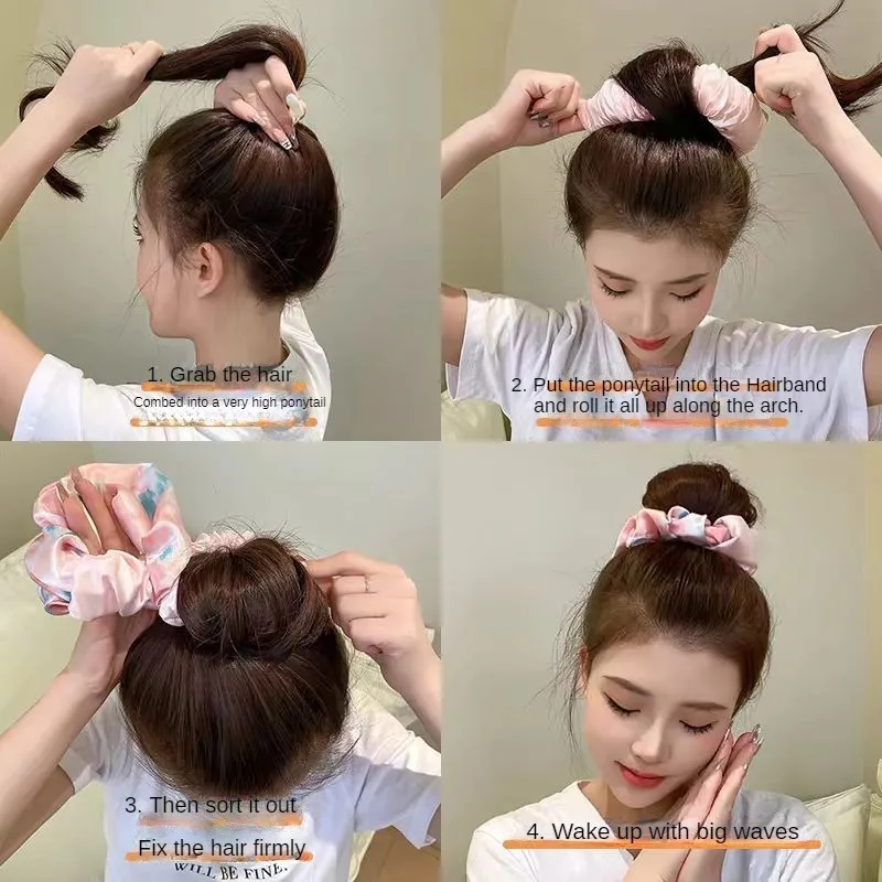 Meatball Head Hair Magic Tool Heatless Curling Iron Seamless and Convenient Curling Iron Hair Tie Hair Tie