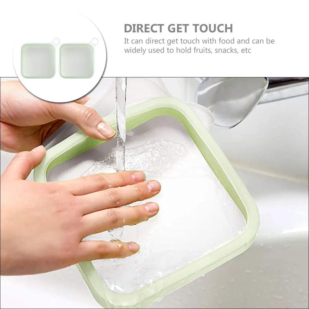 

2pcs Sandwich Storage Box Reusable Sealable Containers For Lunch Portable Toast Box With Hanging Hole Outdoor Travel Camping