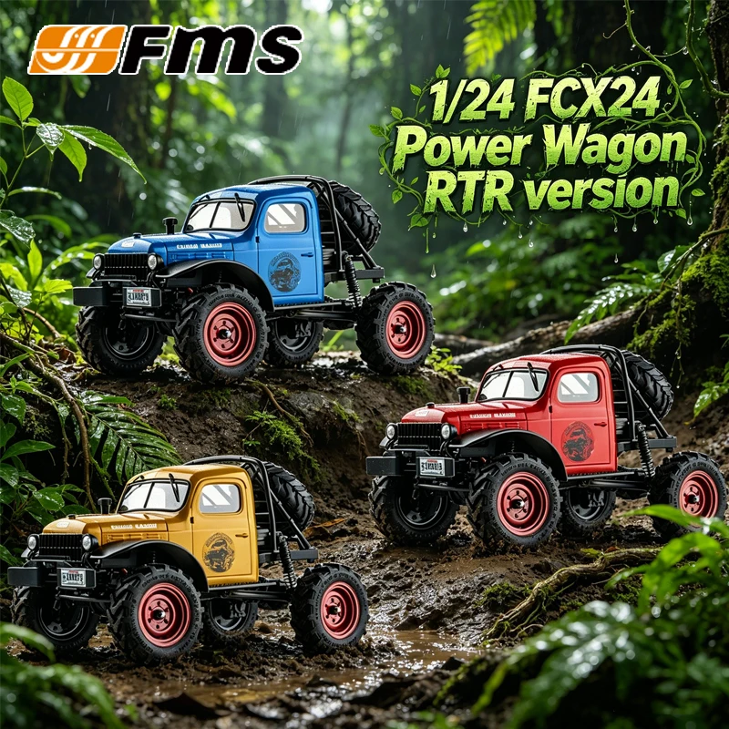 FMS 1/24 FCX24 Power Wagon RTR RC four-wheel drive electric half card desktop climbing off-road car remote control adult boy toy