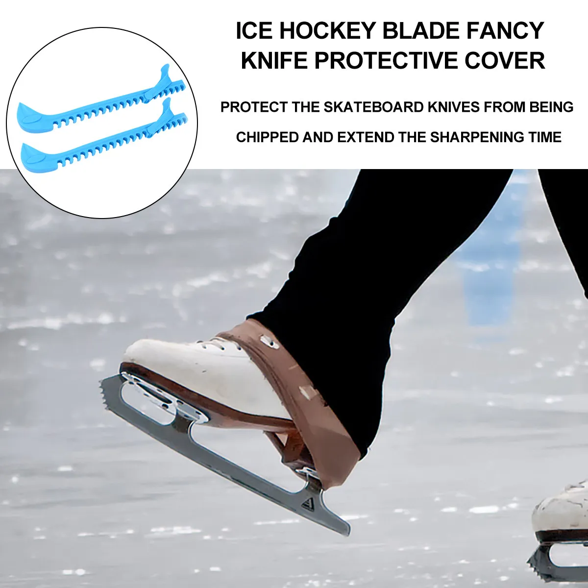 

1Pair Ice Skate Knives Guards Durable Protective Covers for Figure Skates Hockey Skate Guards Extend Blade Sharpness Walking