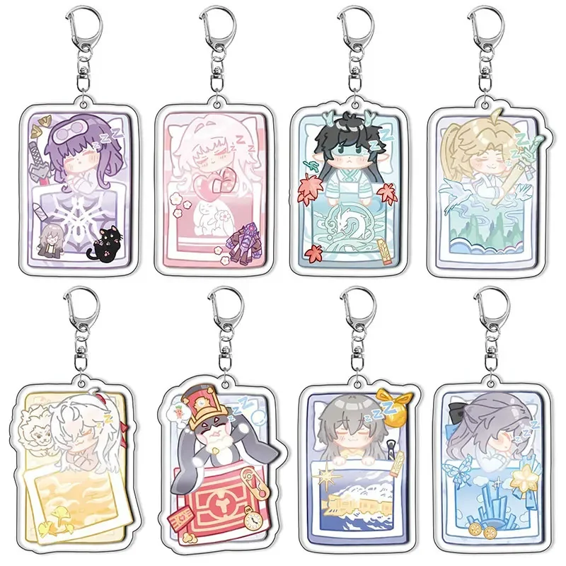 Game Honkai: Star Rail Keychain Cute Asta Bronya Herta Arlan Figures Pendant Car Key Ring Bag Accessories Keys Holder Jewelry