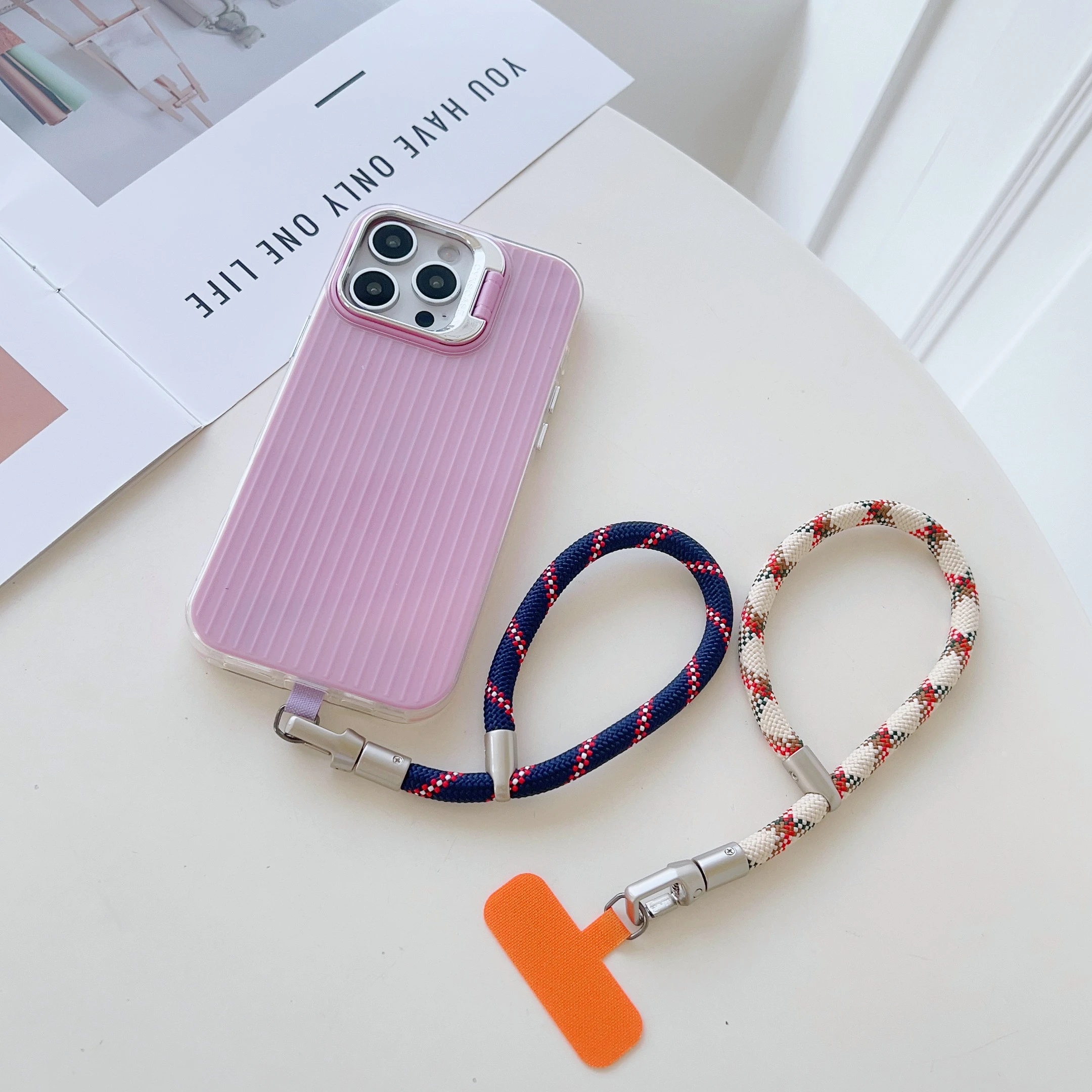 

360° Rotating Multi-Functional Mobile Phone Lanyard, Adjustable Wrist Strap Short Rope, Creative Metal Lock Buckle Hanging Piece