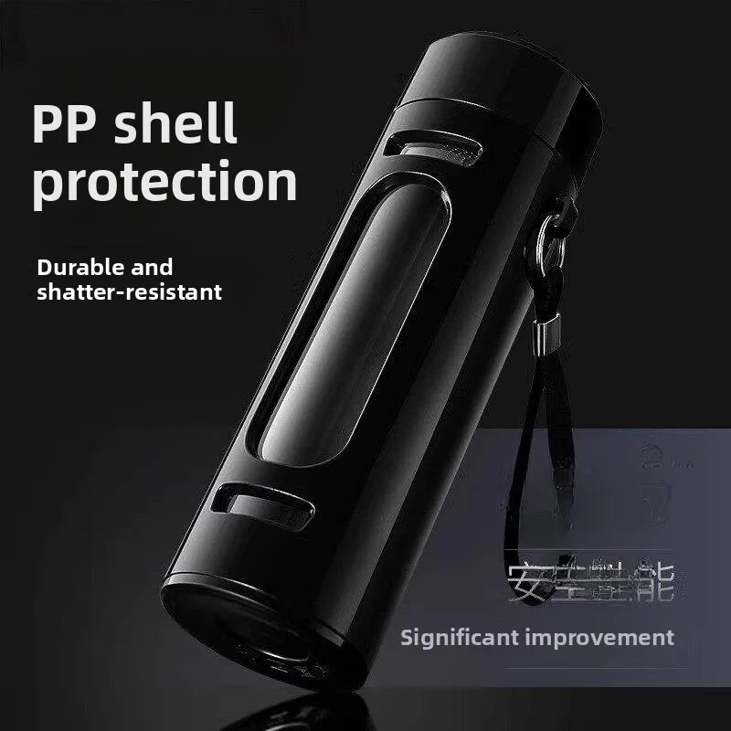 

Large Capaci Glass Cup Portable oproof Tea Brewing Double Layer Insulated Plastic Glass for Men And Women Busin Use