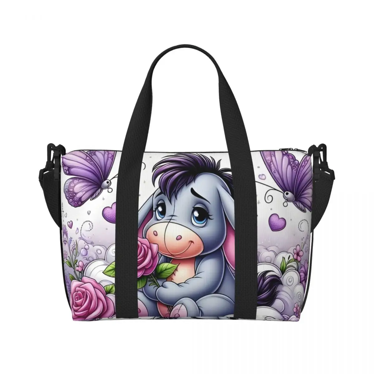 

Женская большая сумка с героями мультфильмов «Иа» большой емкости, Винни-Пух, милая дорожная сумка на плечо для пляжного спортзала в стиле аниме