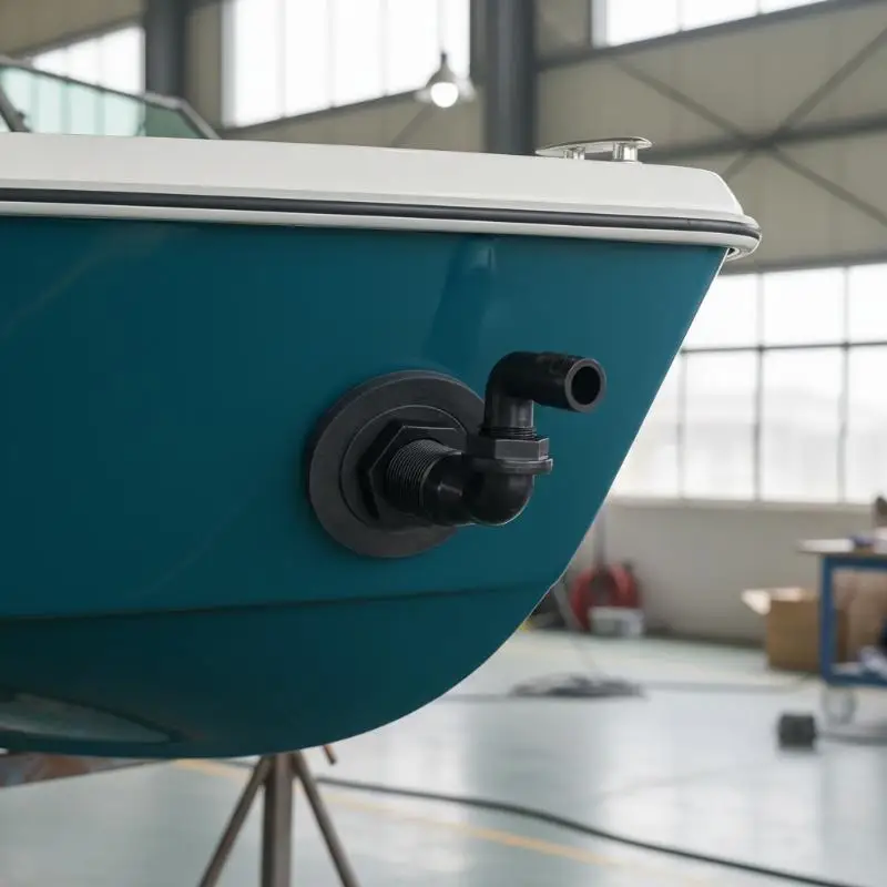 Stainless Steel Marine Drainage Outlet 90 Degree Bilge Deck Drain Corrosion Proof Water Discharge for Yacht Boat