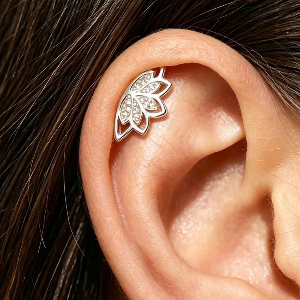 ROXI 925 Sterling Silver Navigation Sailboat Skeletonized Cobweb Women's 18K Gold Plated INS Cartilage Helix Piercing Earrings