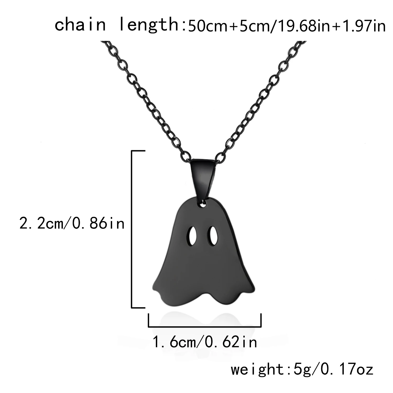 Mode Edelstahl Halloween Anhänger Halskette für Frauen Männer schwarze Katze Geist Spinne Kürbis Halskette Freundschaft Schmuck Geschenk – Detail 28