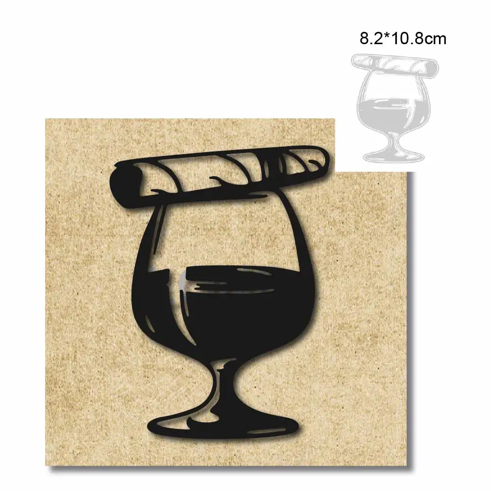 

Cup Metal Cutting Die Cut Dies 2025 Mold Wine Template for Paper Craft Diy for Card Making Embossing Folders stencils