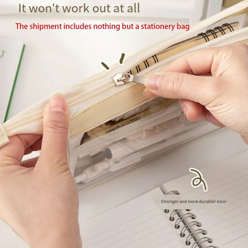 6-Layer Large-Capacity Pencil Bag Stationery Pencil Case High-Value Simple Japanese Stationery Bag