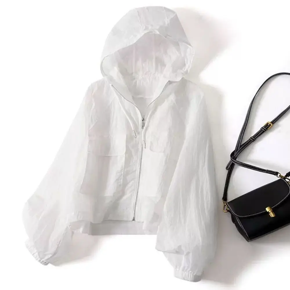 Simplicity Thin Sunscreen Clothing Loose Sun-Protective Leisure Hooded Outwear Quick Dry Waterproof Windbreaker Summer