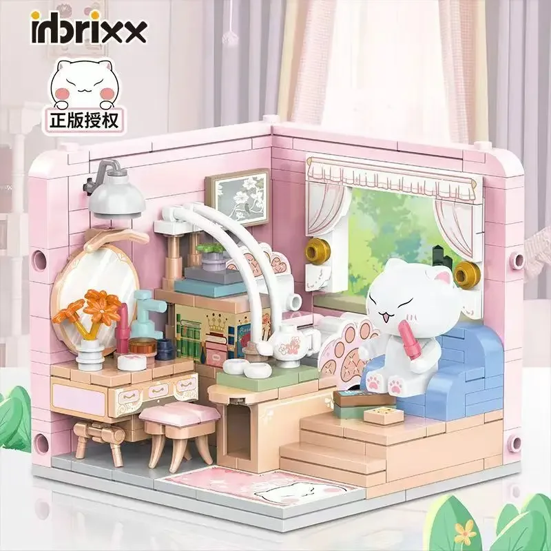 

Inbrixx City Street Cats Room Building Blocks Toy Sets Creative Scene DIY Bricks Decoration Puzzle Toys for Kids Girl Gift
