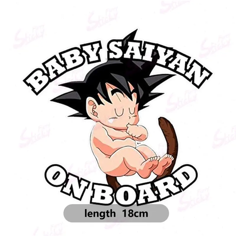 Baby on Board Mimics Super Warrior Board  Car Sticker Dragon Ball Anime Stickers Waterproof Sunscreen