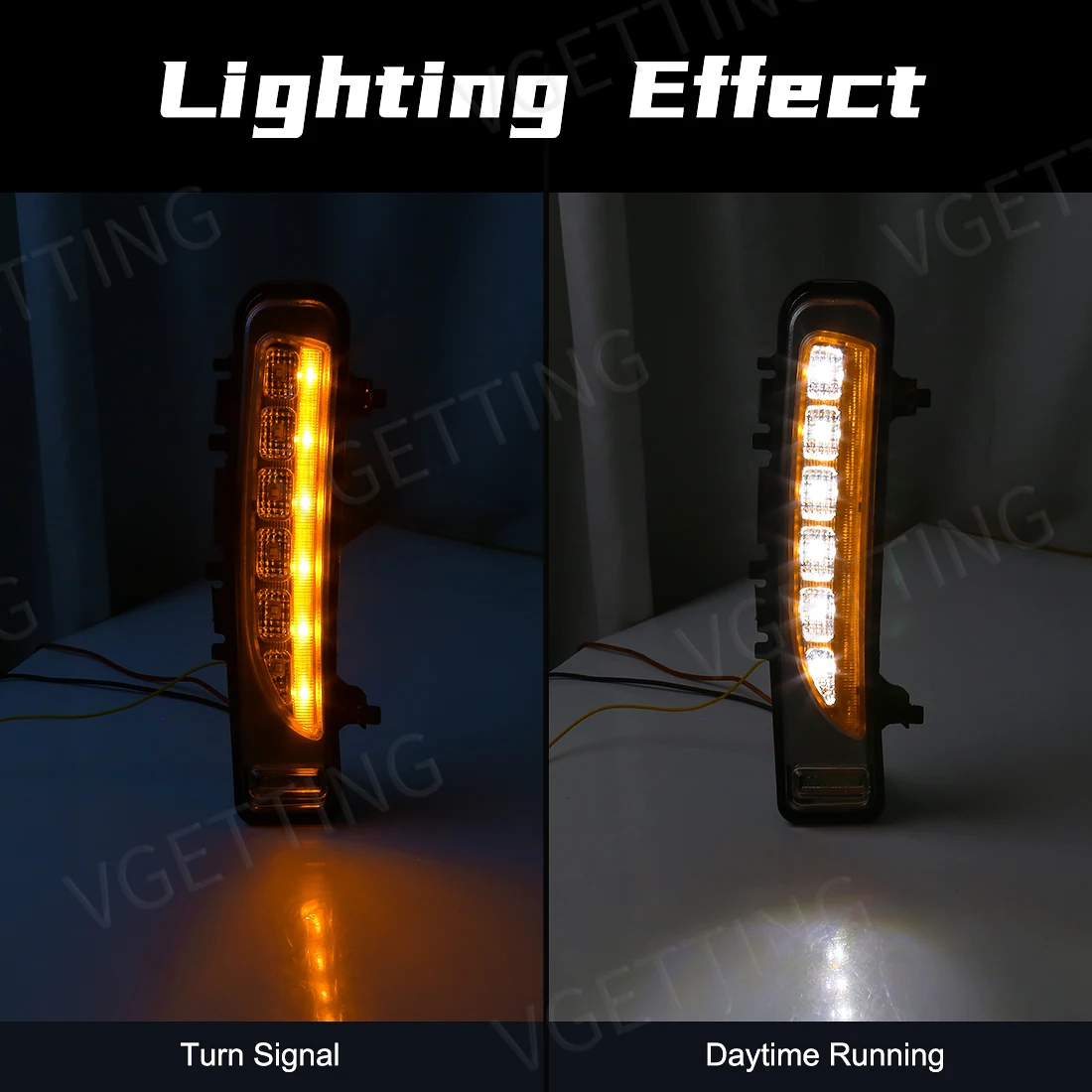 For Ford Edge 2009 2010 2011 2012 2013 2014 Start-Up Animation LED Daytime Running Light Two-color streamer Turn Signal Lamp12V