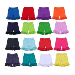 Summer Icing Ruffle Pink Baby Kids Shorts Candy Color Soft 100% Cotton Safety Short Leggings Beach Toddler Girls Briefs