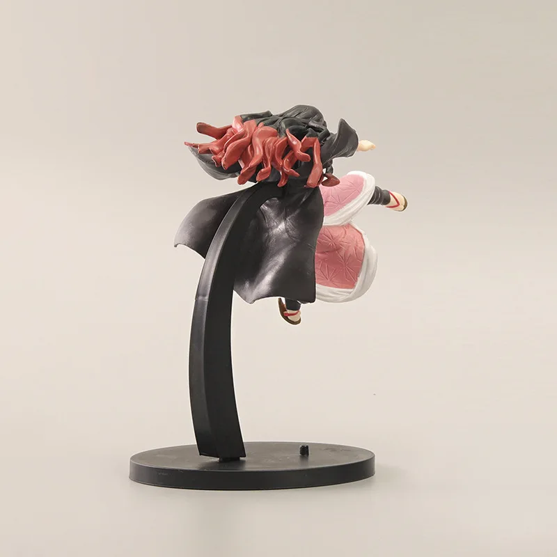 12CM Anime Demon Slayer Kamado Nezuko Fighting Stance Kick Model Toy Gift Collection For Kids PVC Aciton Figure