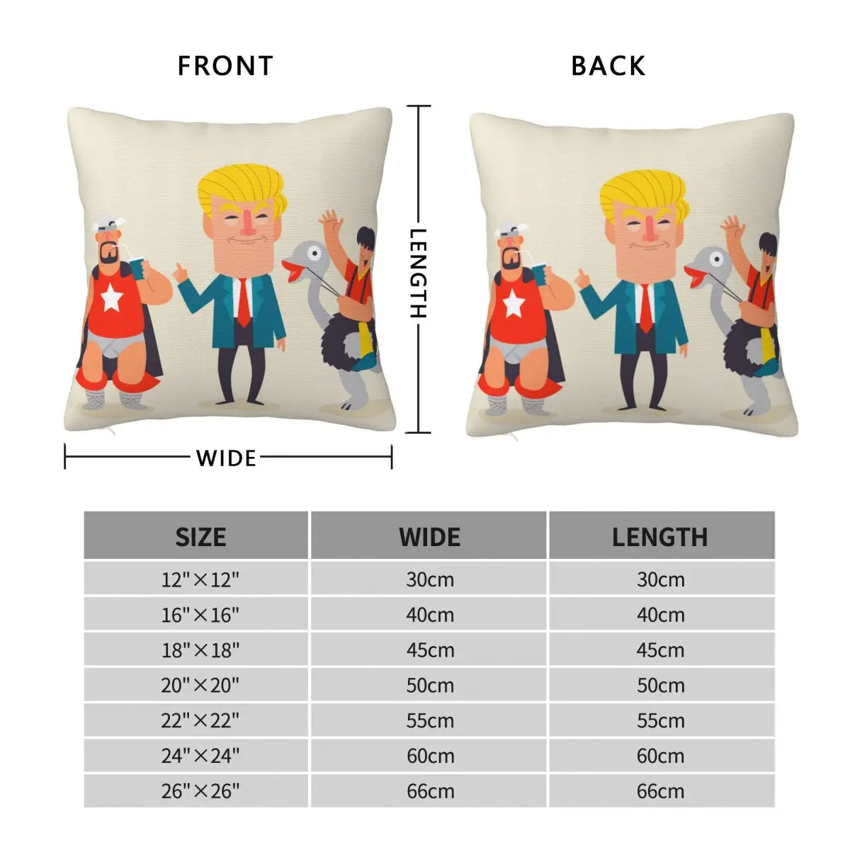 1Piece Pillowcase Cover For Bedroom guest room children's room recreational vehicle vacation home Trump