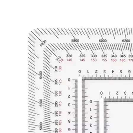 Flexible For Acrylic Coordinate Scale Protractor 1:25000 For Map Ruler For Construction Engineering Surveying Land Tool